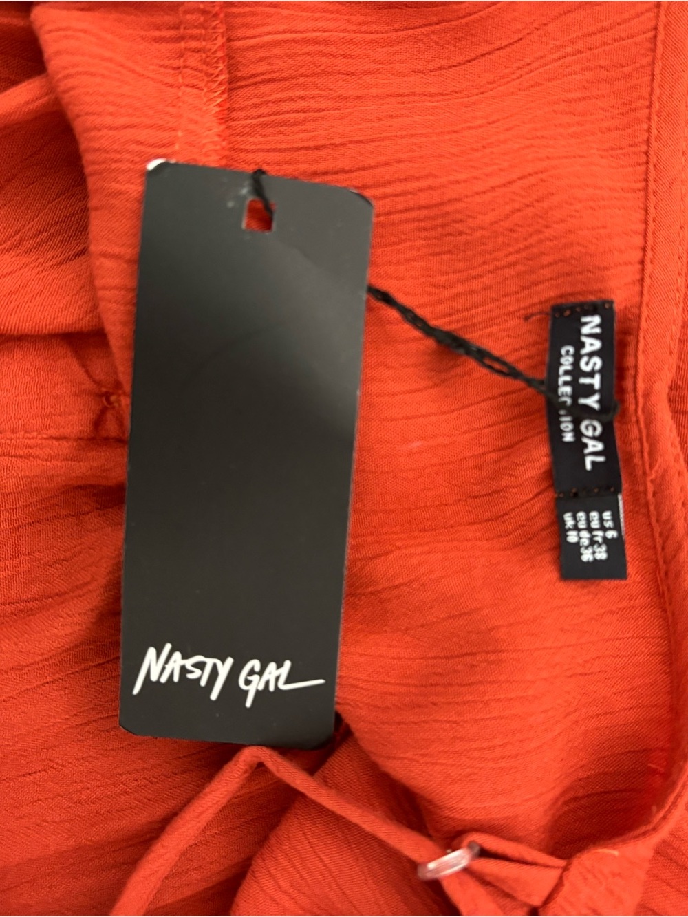 Nasty Gal Linen Look Tie Front Cut Out Romper - Picture 6 of 9